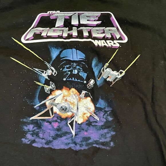 Star Wars T Shirt Womens Size Medium Tie Fighter Black - Picture 2 of 5